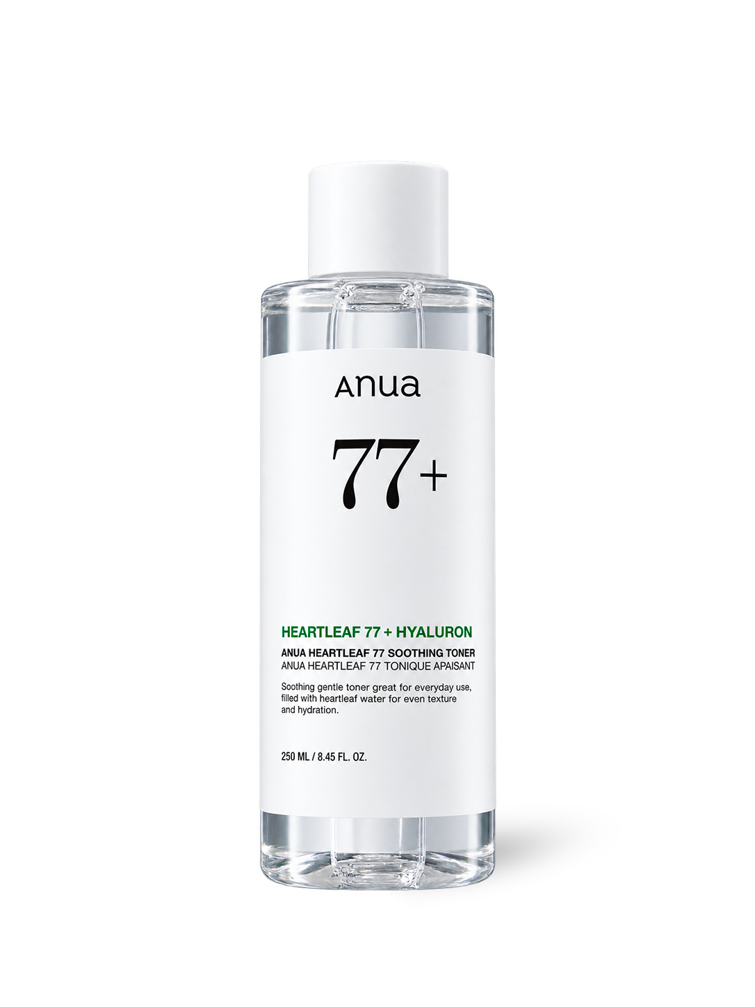 Lotion tonique apaisante Heartleaf 77 % Anua, 250 ml, vue de face