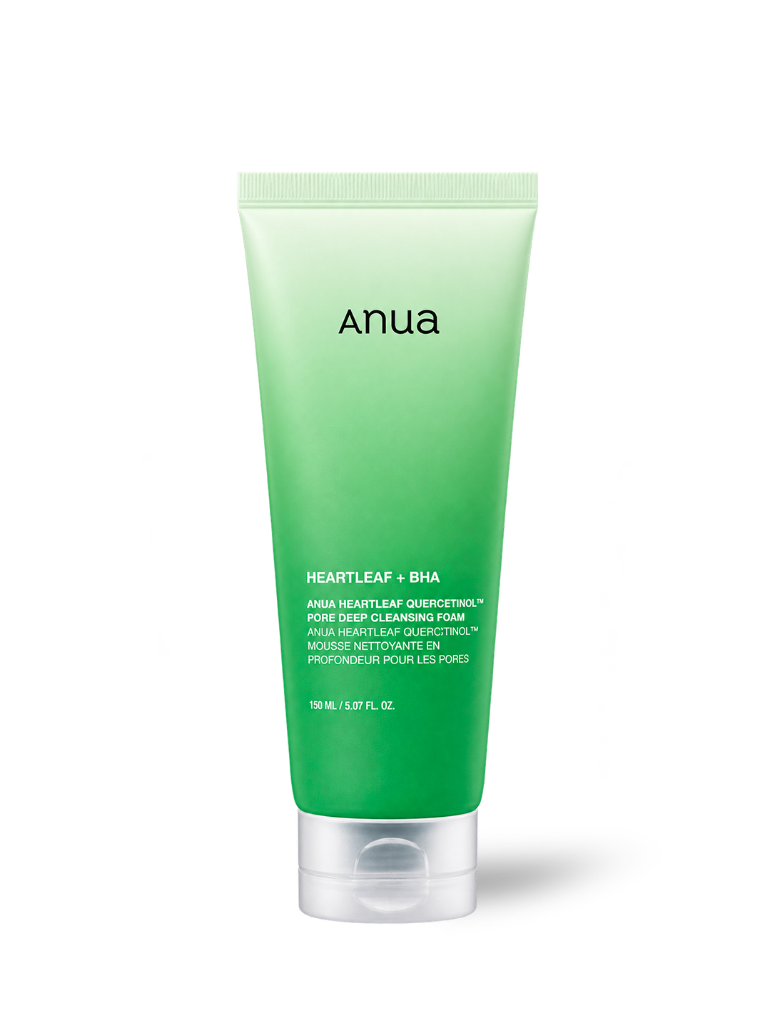 Mousse nettoyante anti-pores Heartleaf Quercetinol Anua, 150 ml, vue de face