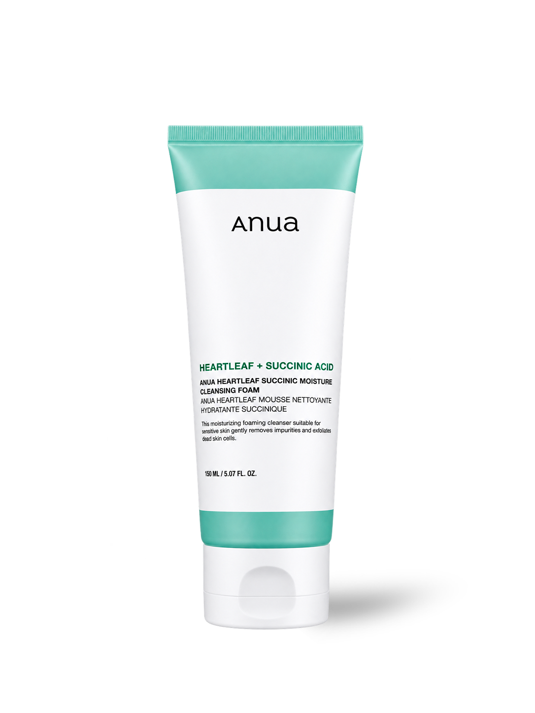 Mousse nettoyante Heartleaf et acide succinique Anua, 150 ml, vue de face
