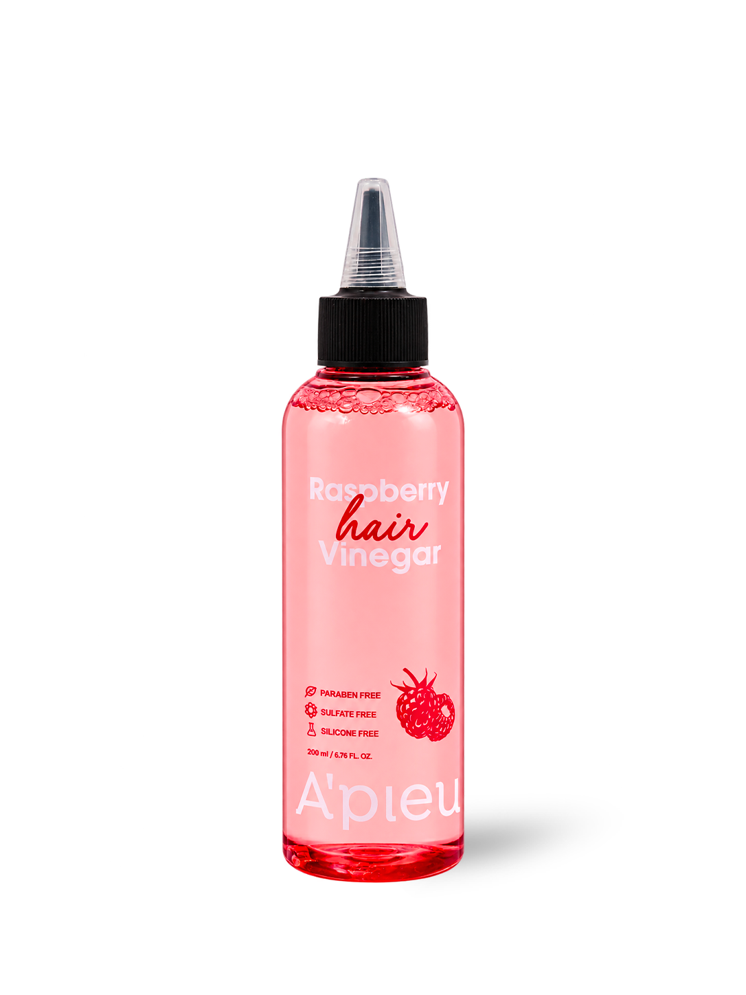 Vinaigre cuir chevelu Raspberry Hair Vinegar A’PIEU, 200 ml, vue de face