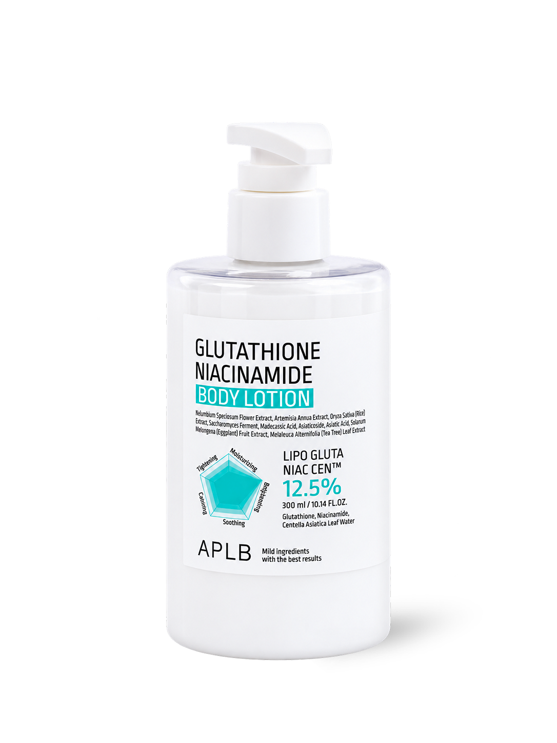 Lait corps Glutathione Niacinamide APLB, 300 ml, vue de face