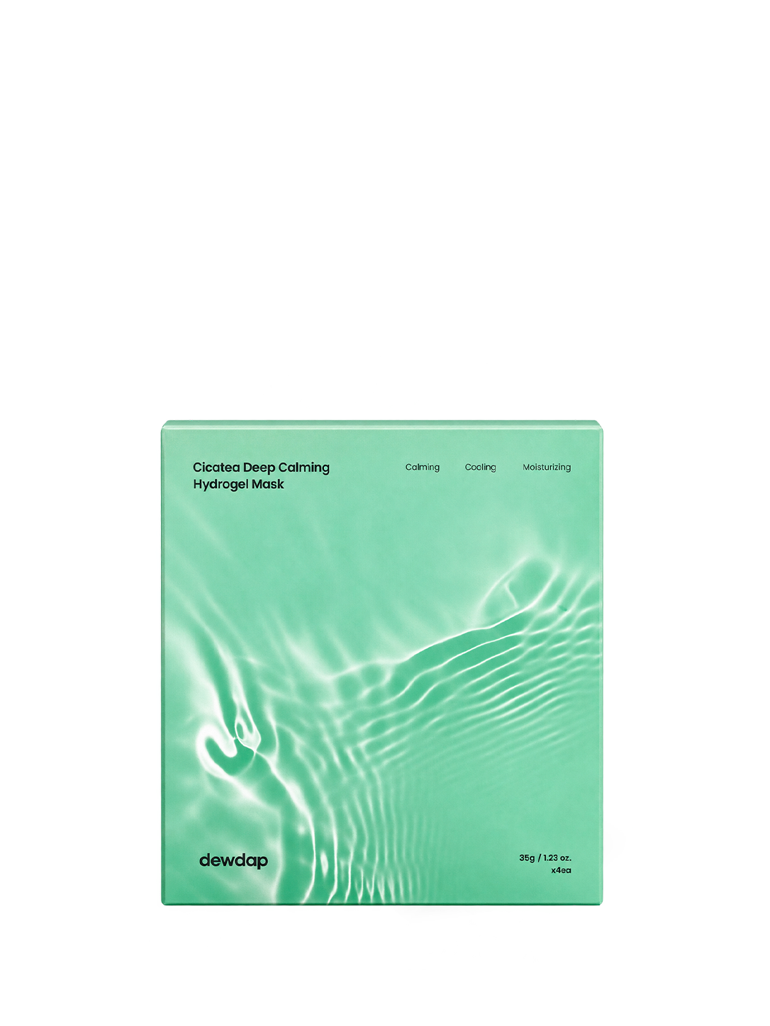 Masques hydrogel apaisants à la centella Cicatea DEWDAP, 4 masques, vue de face