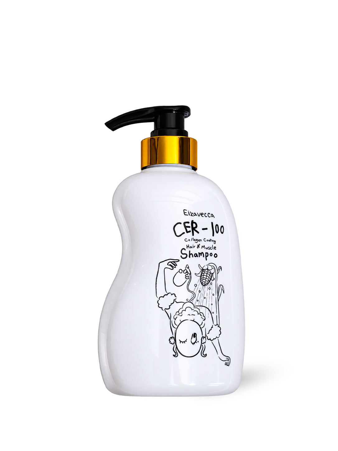 Shampoing Cer-100 Collagen Coating Hair Muscle Elizavecca, 500 ml, vue de face