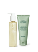 Pack double nettoyage Pores et Sébum : huile nettoyante au riz MIDHA et nettoyant Cicatea Pore & Sebum DEWDAP