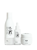Trio MIDHA au riz : lotion tonique, sérum lacté et crème hydratante