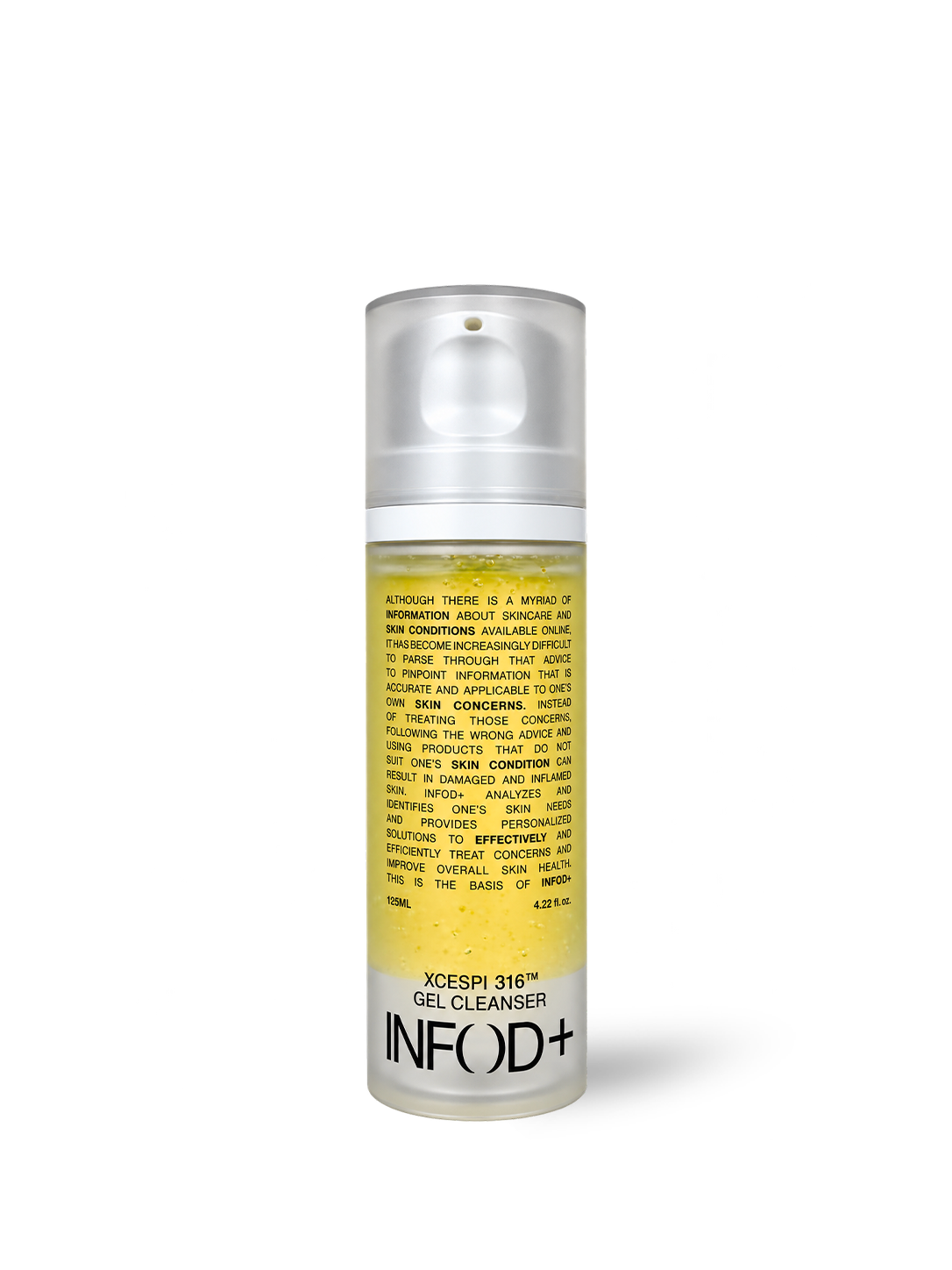 Gel nettoyant micro-exfoliant XCESPI316 INFOD+, 125 ml, vue de face