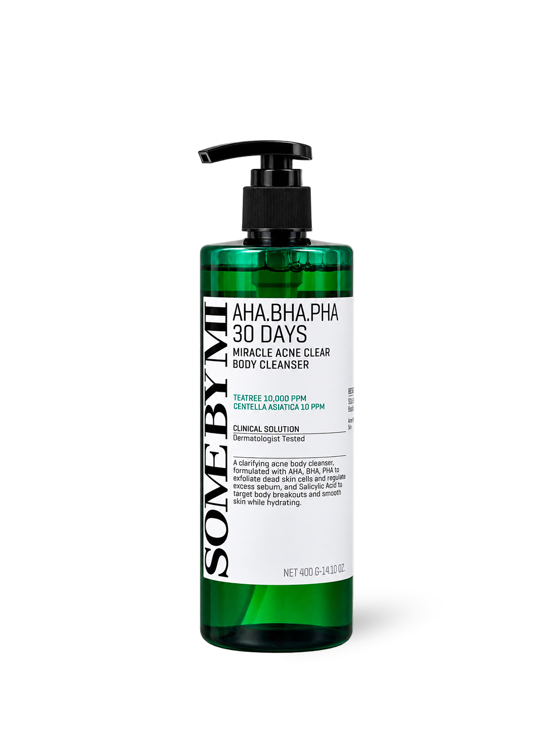 Gel douche AHA BHA PHA 30 Days Miracle Acne Clear SOME BY MI, 400 g, vue de face