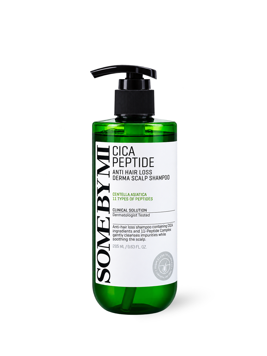 Shampoing Cica Peptide Anti Hair Loss Derma Scalp SOME BY MI, 285 ml, vue de face